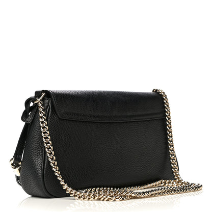 Gucci Pebbled Calfskin Medium Soho Flap Crossbody Black 3 of 16