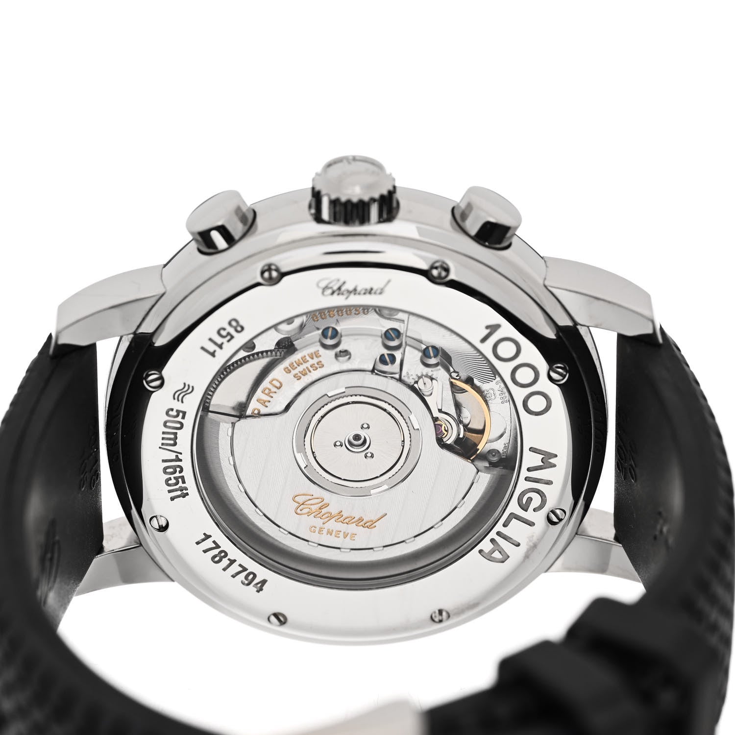 Chopard Stainless Steel Rubber Mother of Pearl 42mm 1000 Mille Miglia Chronograph Automatic Watch 4 of 5