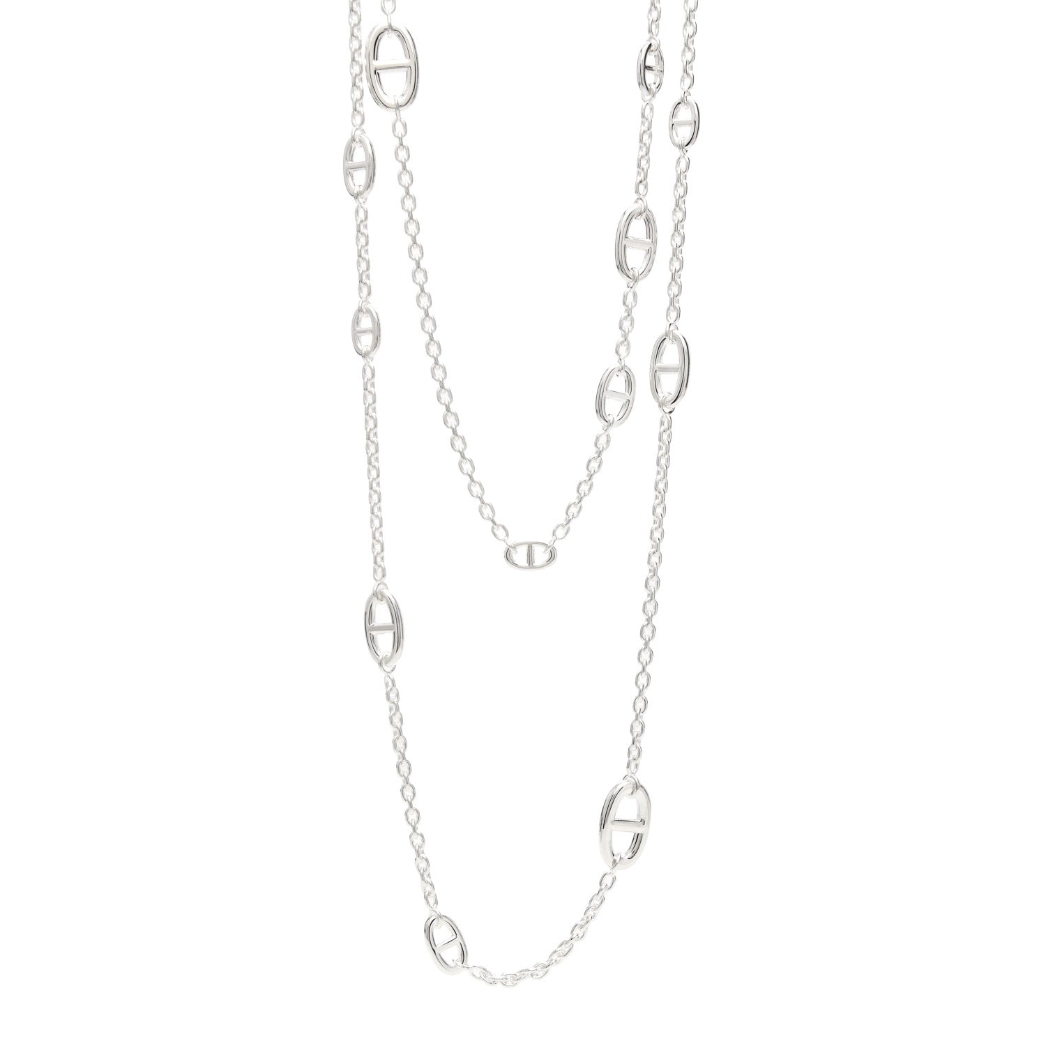 Hermes Sterling Silver Farandole Necklace 160 1 of 5