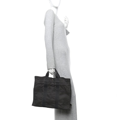 Hermes Canvas Herline MM Tote Grey 2 of 9