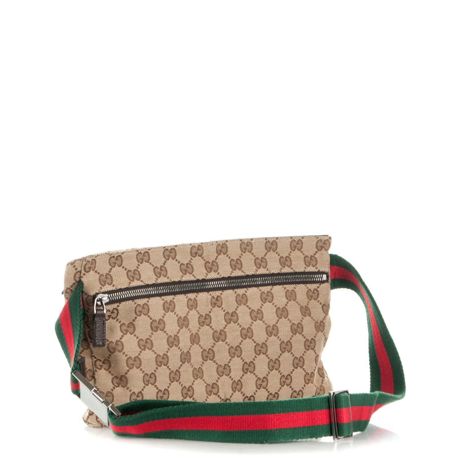 Gucci GG Monogram Double Pocket Belt Bag Dark Brown 3 of 8