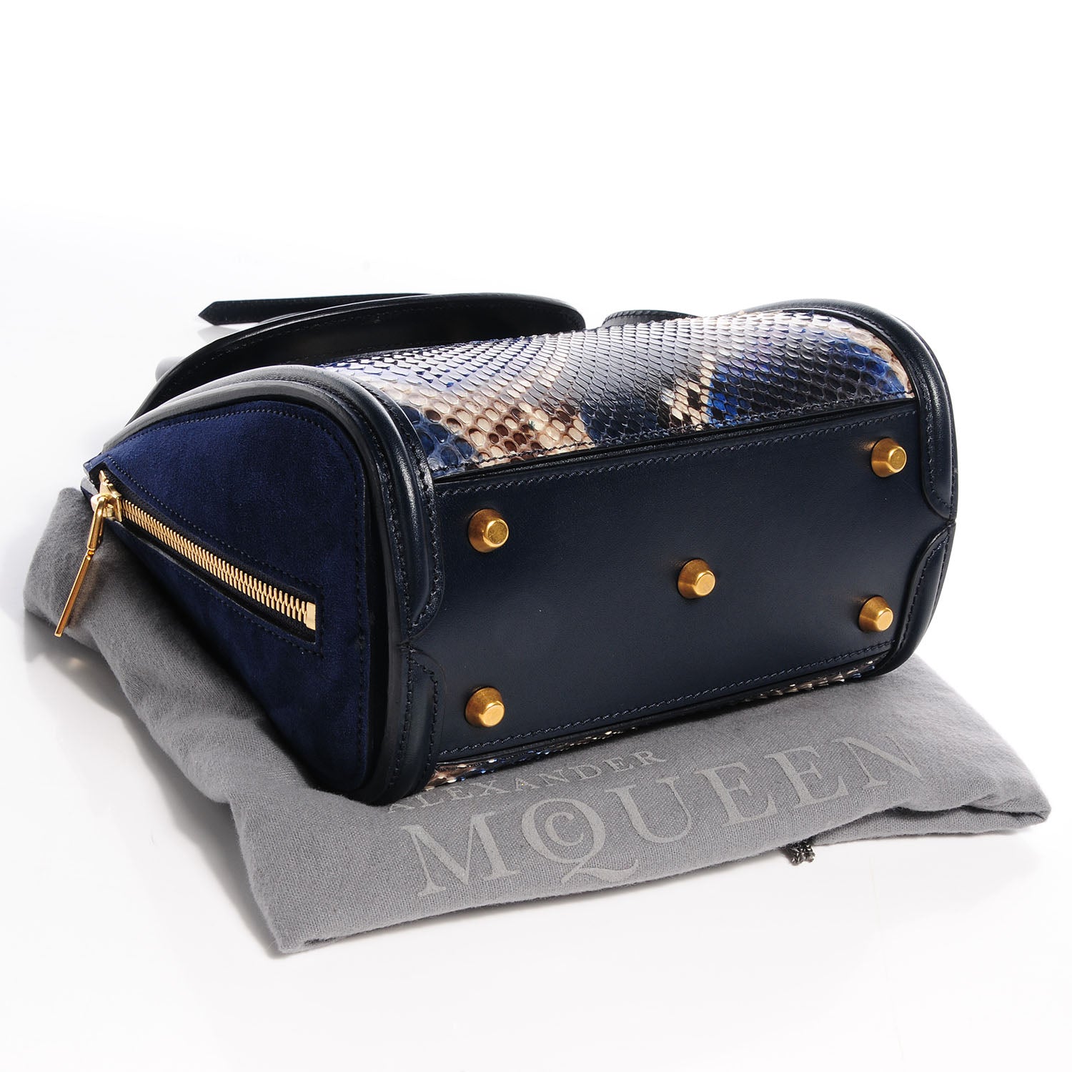 Alexander McQueen Python Mini Heroine Blue 4 of 8