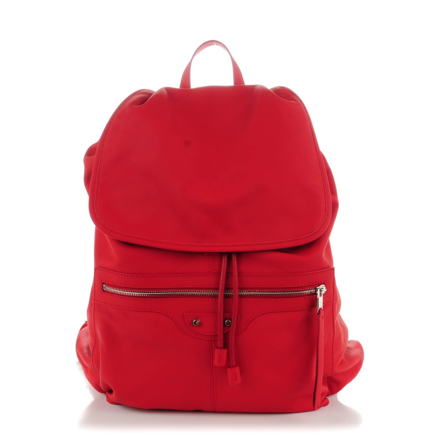 Balenciaga Matte Calfskin Classic Hardware S Traveler Backpack Rouge Grenade 1 of 7
