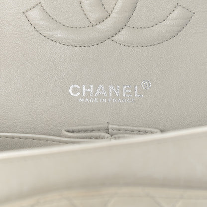Chanel Lambskin Quilted Medium Double Flap Light Grey 5 of 8