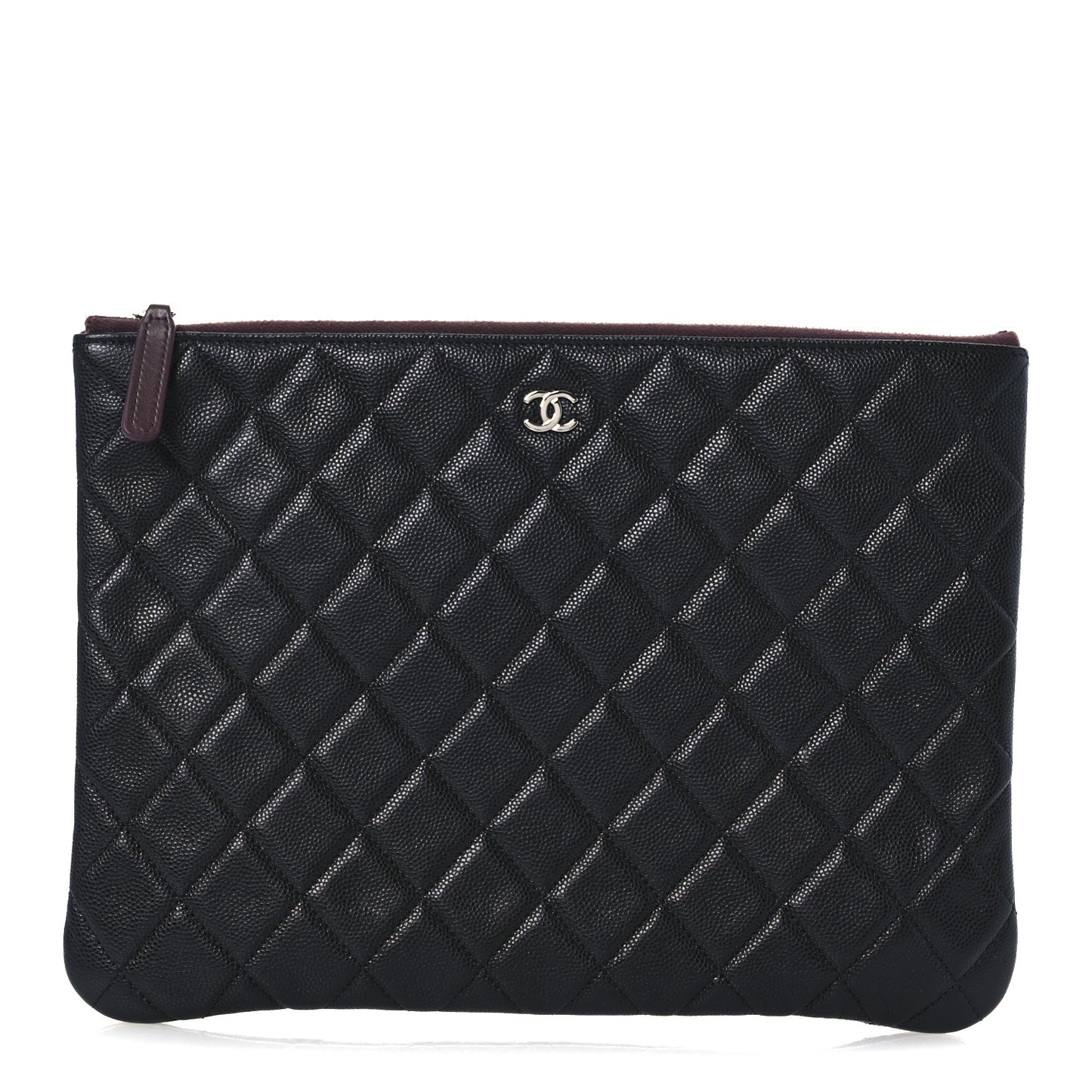 Caviar Quilted Medium Cosmetic Case Black