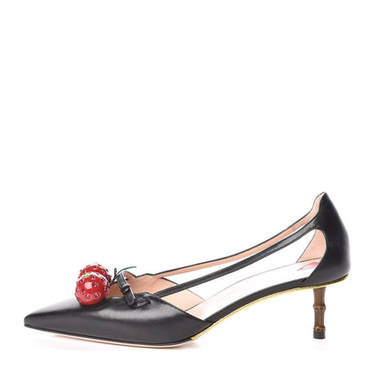 Gucci Nappa Unia Cherry Pumps 40 Black 1 of 11
