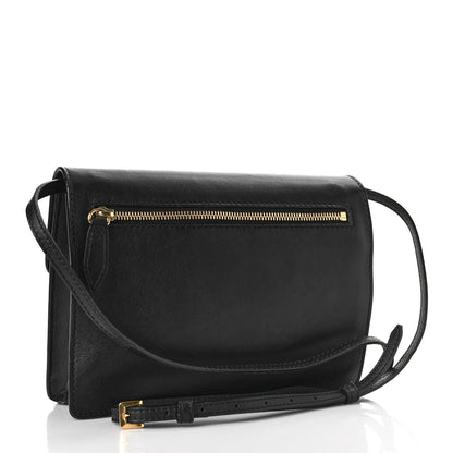 Burberry Derby Calfskin House Check Small Macken Crossbody Bag Black 3 of 10