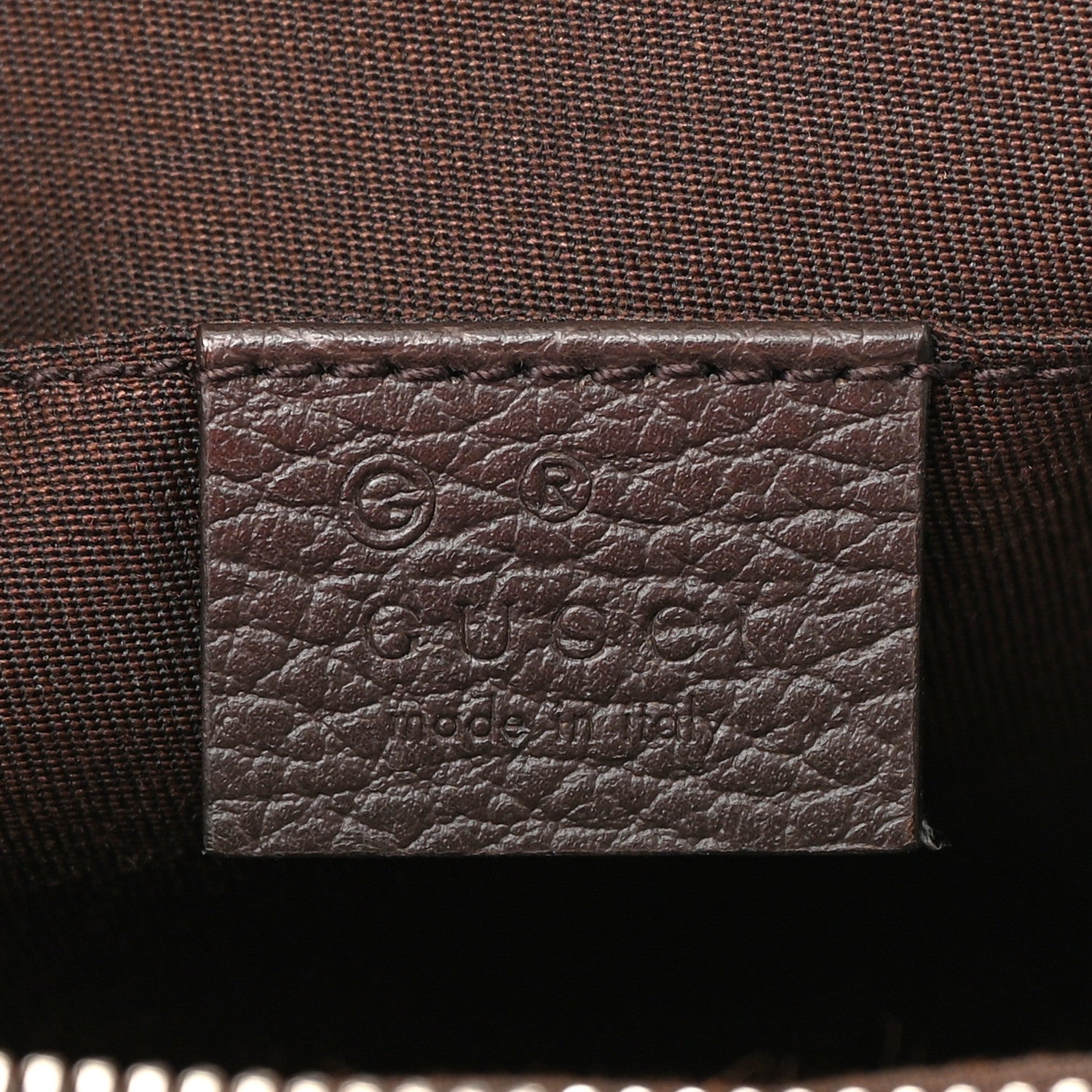 Gucci Monogram Dollar Calfskin Belt Bag Beige Ebony Testa di Moro Marrone Scuro 6 of 15