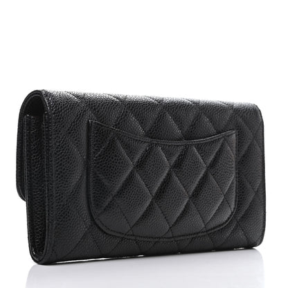 Chanel Caviar Quilted Large Flap Wallet Black 3 of 10
