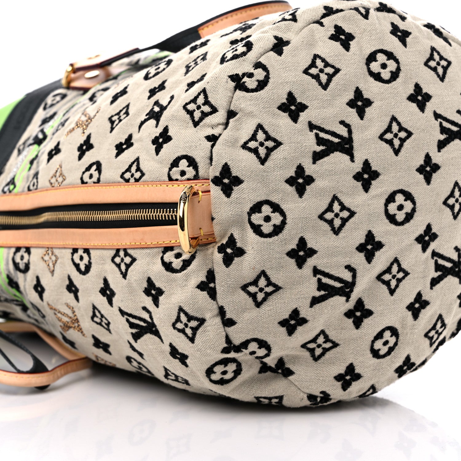 Louis Vuitton Fabric Jacquard Monogram Cheche Gypsy GM Vert 6 of 14