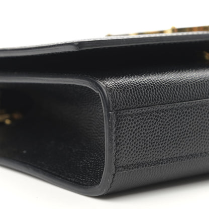 Saint Laurent Grain De Poudre Small Monogram Kate Satchel Black 8 of 12