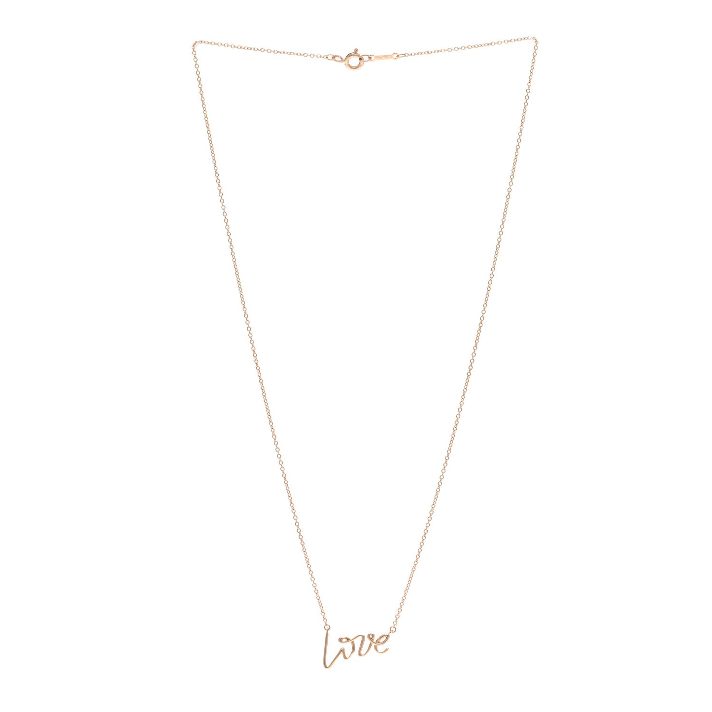 18K Rose Gold Paloma's Graffiti Love Pendant Necklace