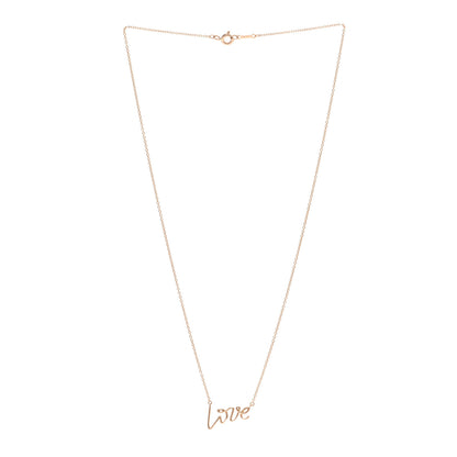 Tiffany 18K Rose Gold Paloma's Graffiti Love Pendant Necklace 3 of 4