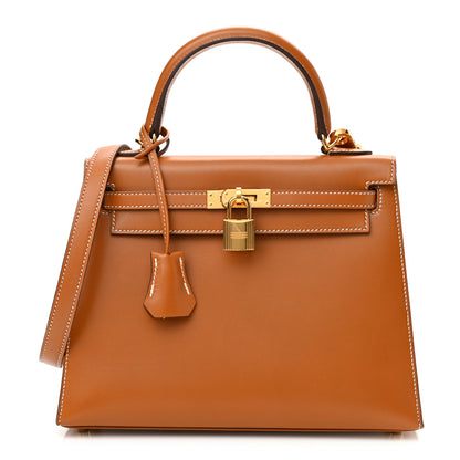 Hermes Veau Butler Kelly Sellier 25 Natural Sable 1 of 17