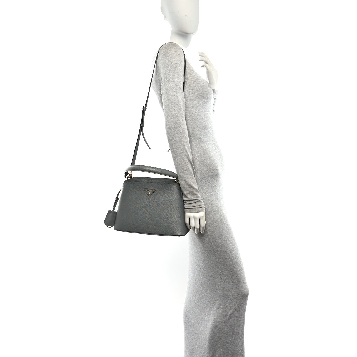 Prada Saffiano Cuir Small Matinee Tote Pomice 1 of 9