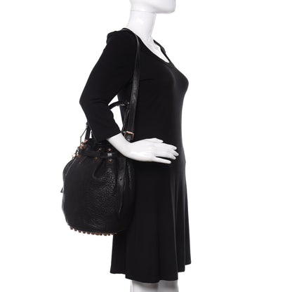 Alexander Wang Pebbled Lambskin Diego Bucket Black Rose Gold Hardware 2 of 8