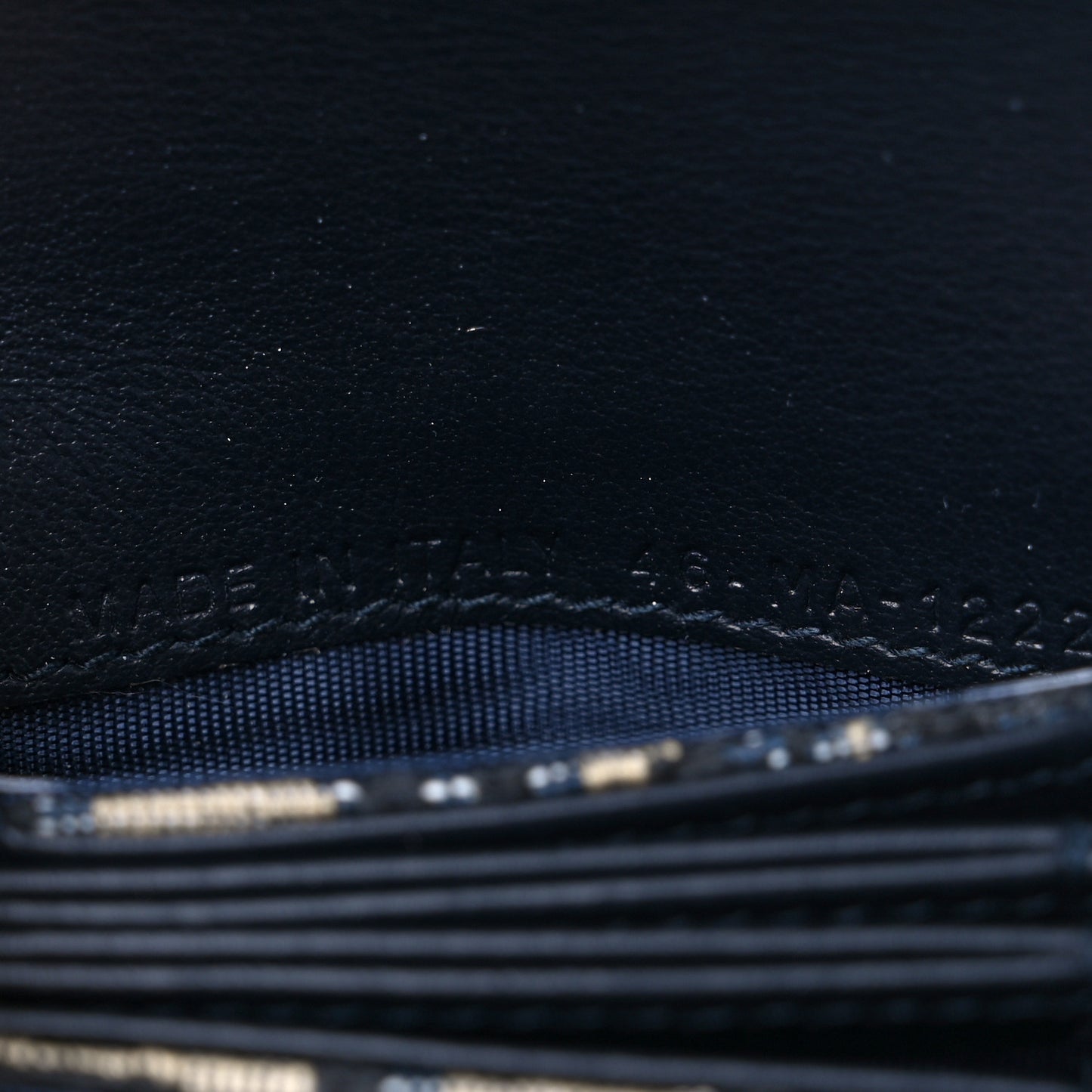 Oblique Saddle 5-Gusset Card Holder Blue