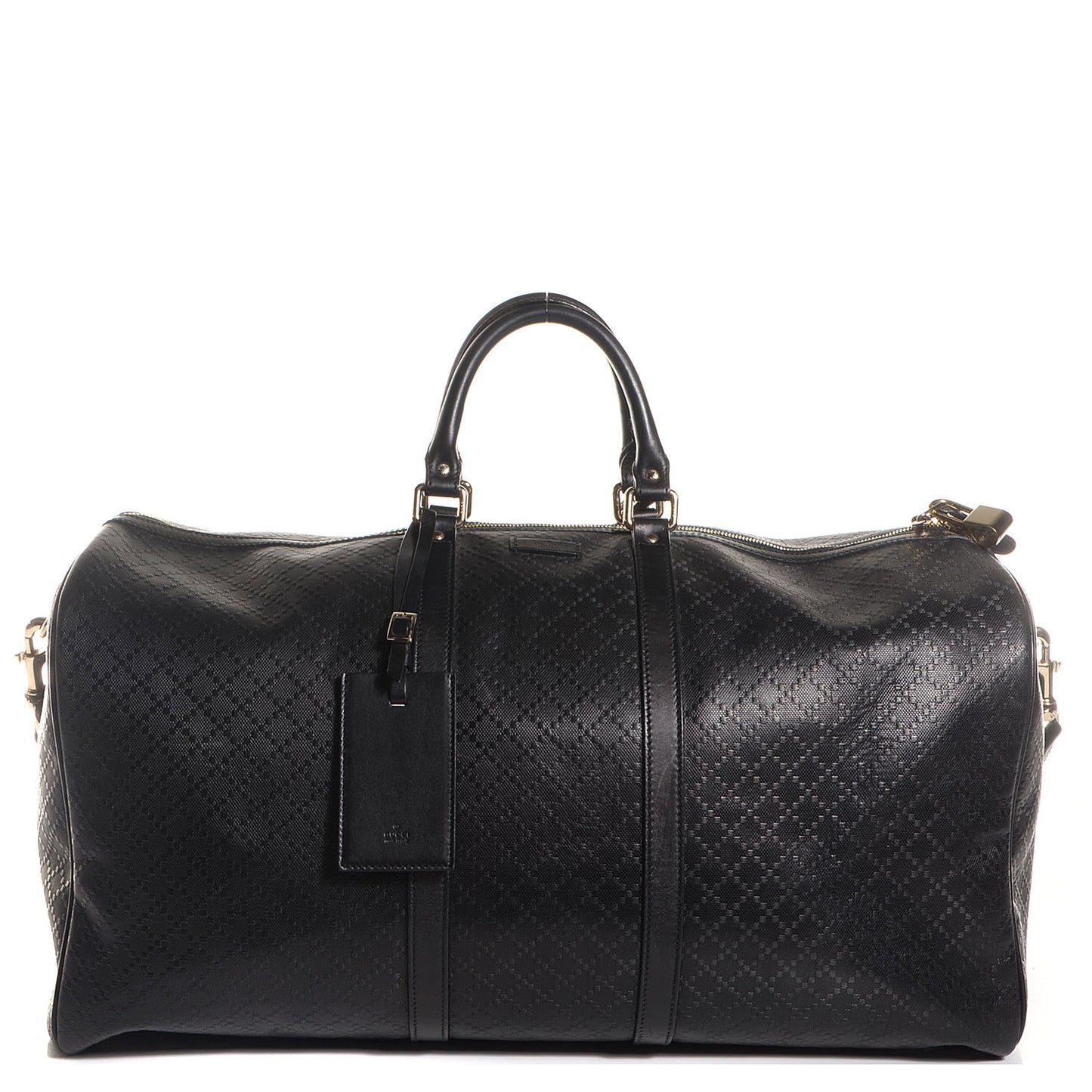 Bright Diamante Large Carry On Duffle Black