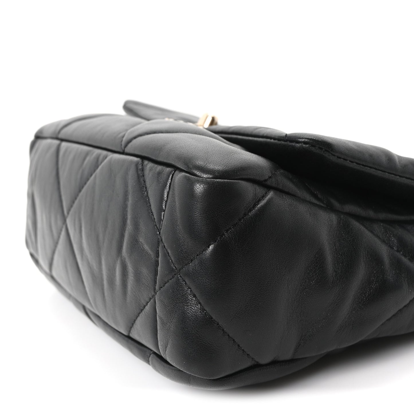 Lambskin Quilted Medium Chanel 19 Flap Black