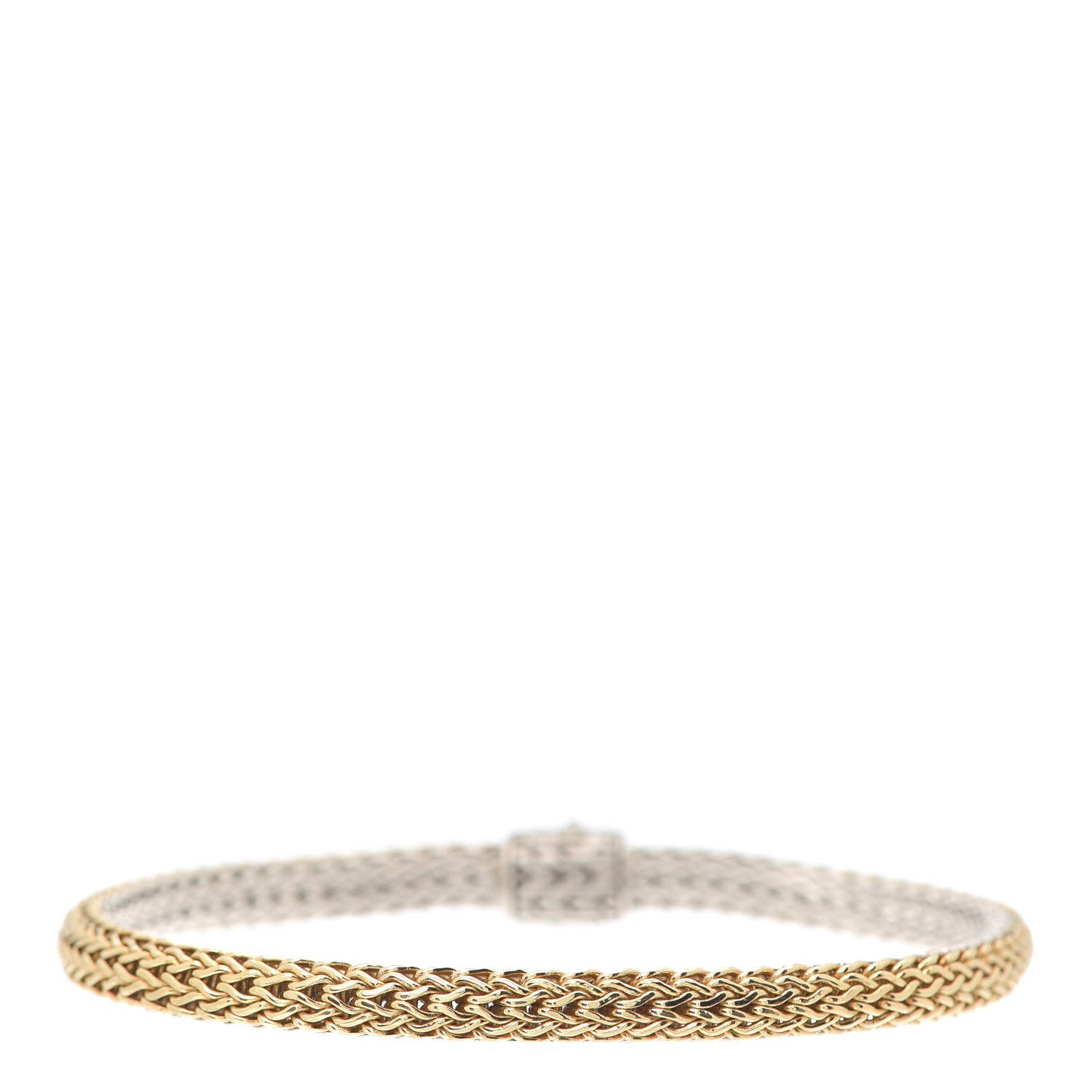 John Hardy Sterling Silver 18K Yellow Gold Black Spinel 5mm Classic Chain Reversible Bracelet 3 of 5