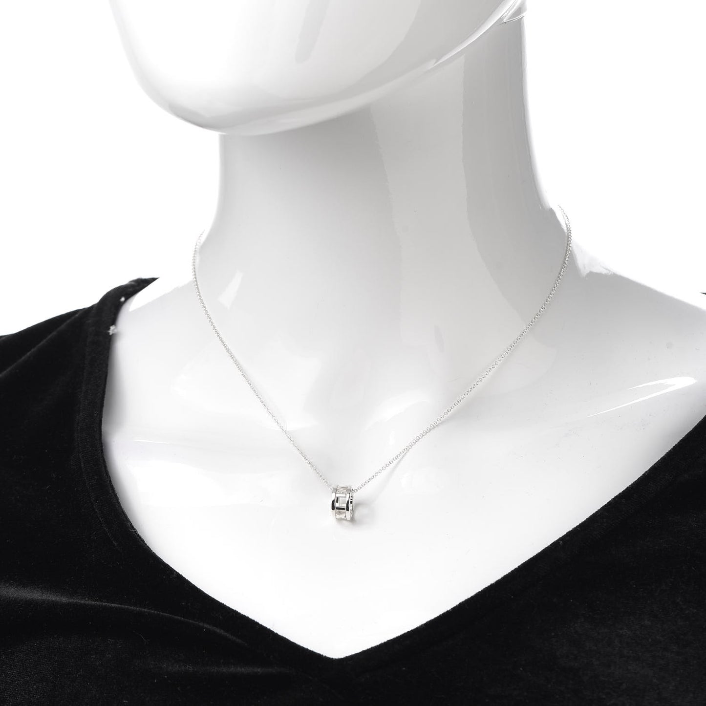 Sterling Silver Atlas Open Pendant Necklace