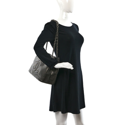 Chanel Metallic Caviar Quilted CC Timeless Tote Dark Silver 2 of 9
