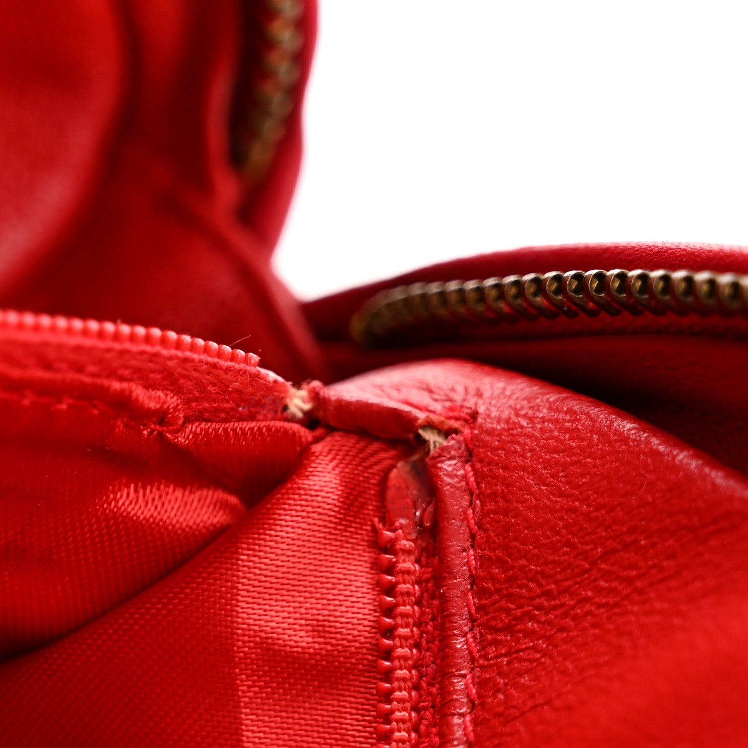 Chanel Lambskin Quilted Tassel Clutch Red 13 of 15