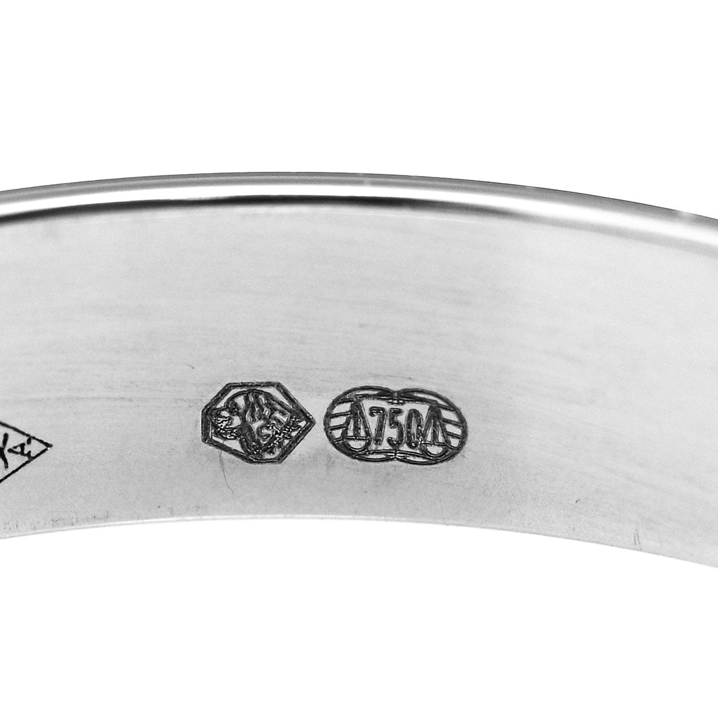 18K White Gold 3.5mm LOVE Wedding Band Ring 53 6.25