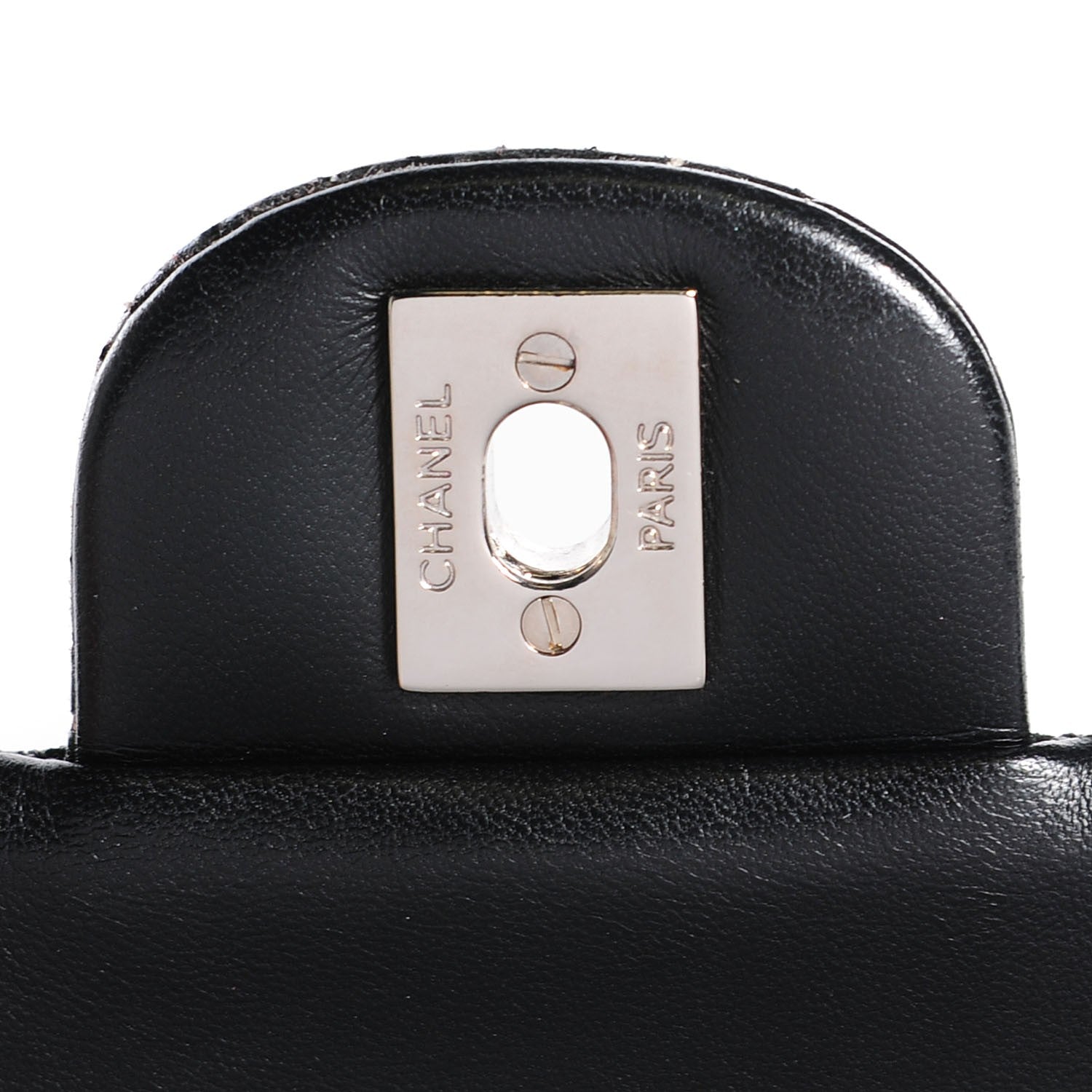 Chanel Lambskin Perforated Medium Double Flap Black 5 of 9