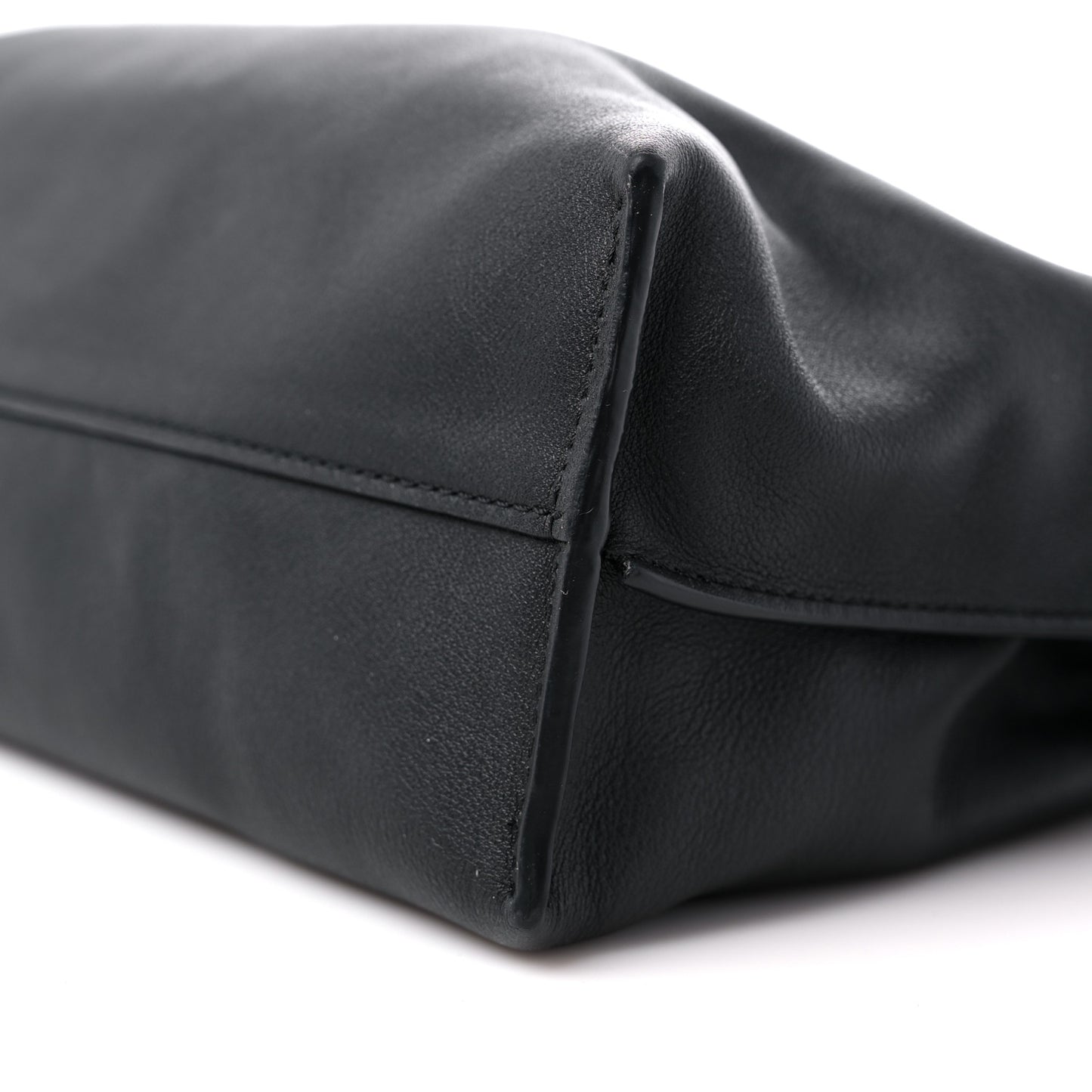 Nappa Flamenco Knot Clutch Black