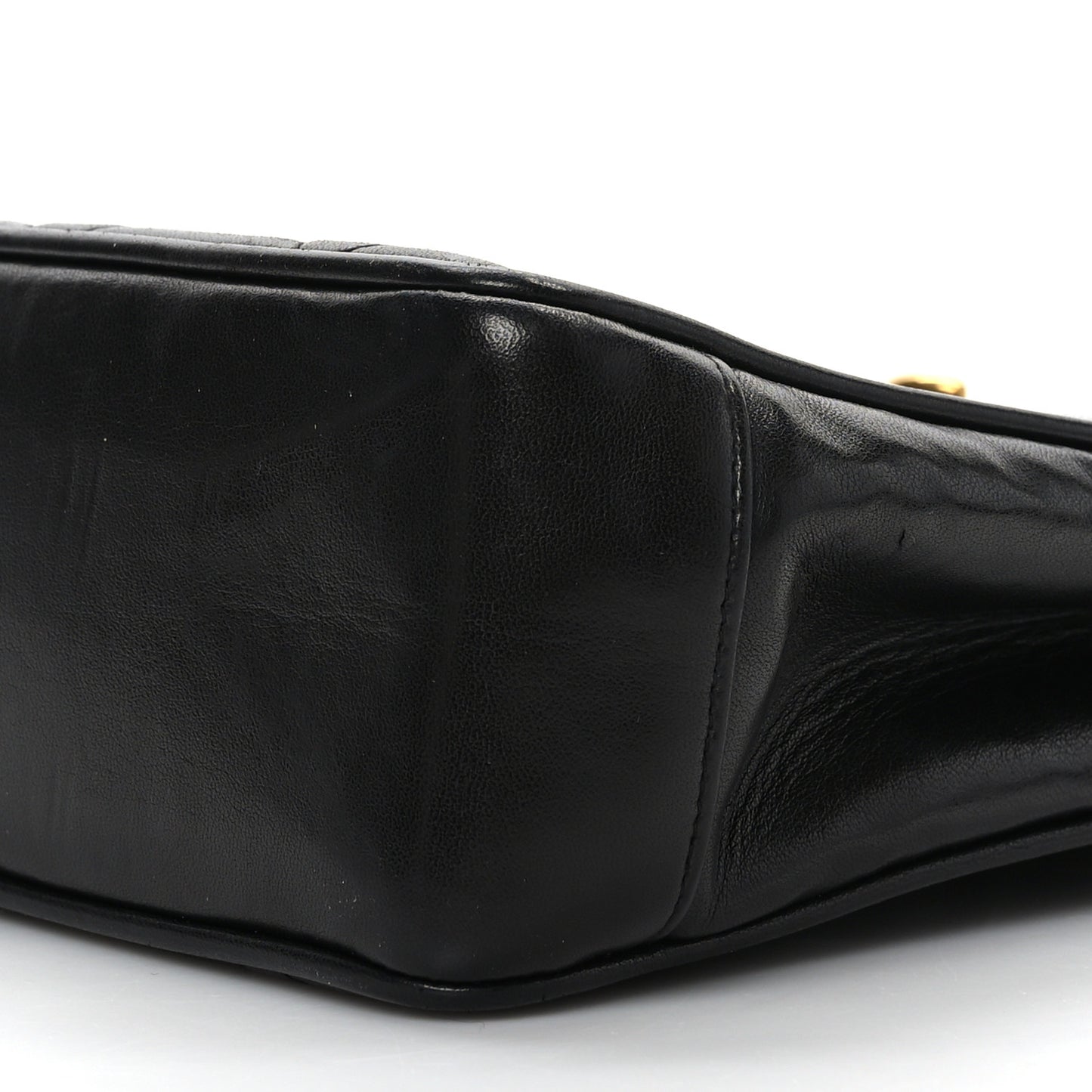 Lambskin Quilted CC Shoulder Bag Black