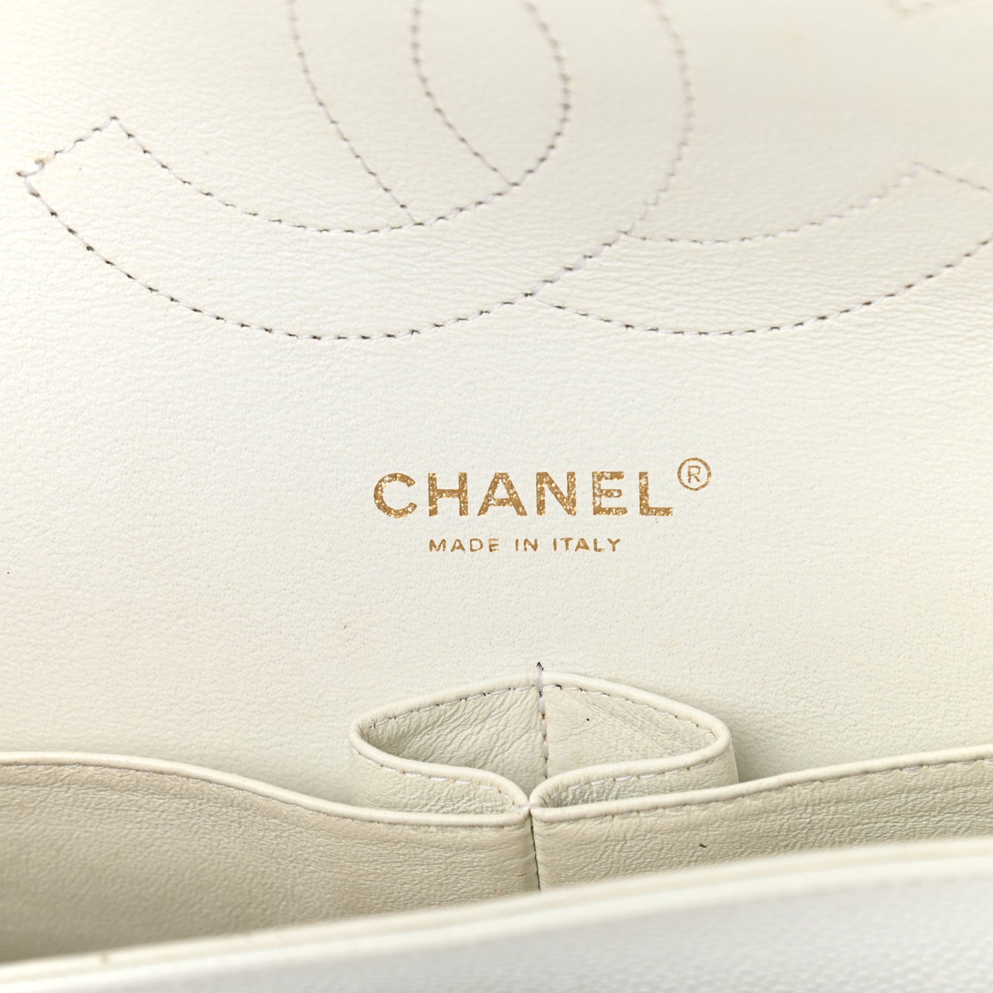 Caviar Quilted Jumbo Double Flap White