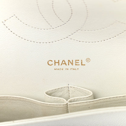 Chanel Caviar Quilted Jumbo Double Flap White 6 of 16