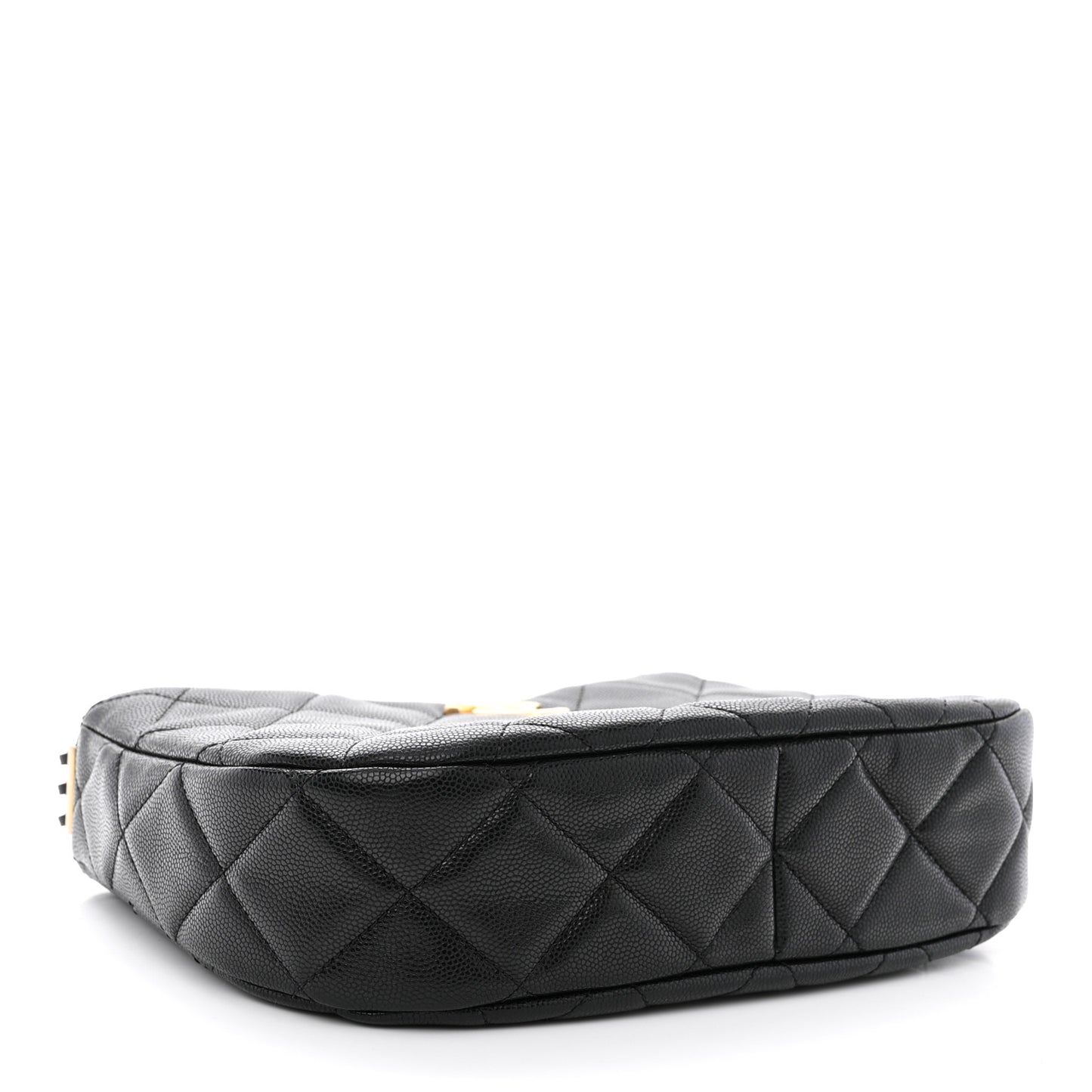 Caviar Quilted Hobo Black
