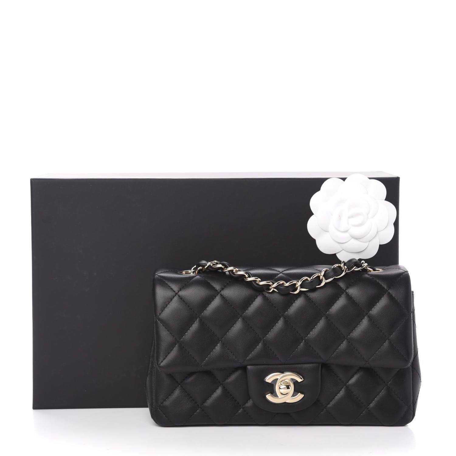 Chanel Lambskin Quilted Mini Rectangular Flap Black 11 of 11
