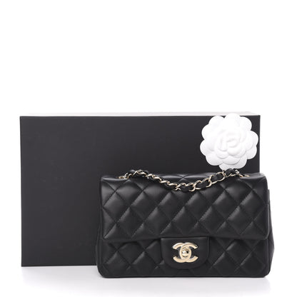 Chanel Lambskin Quilted Mini Rectangular Flap Black 11 of 11