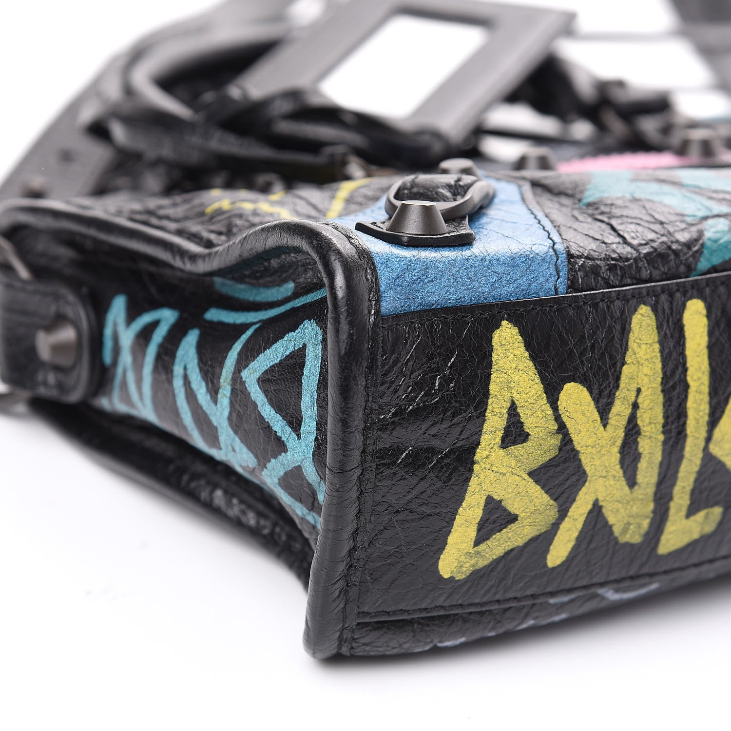 Balenciaga Agneau Arena Graffiti All Over Classic Hardware Mini City Black Multicolor 7 of 9