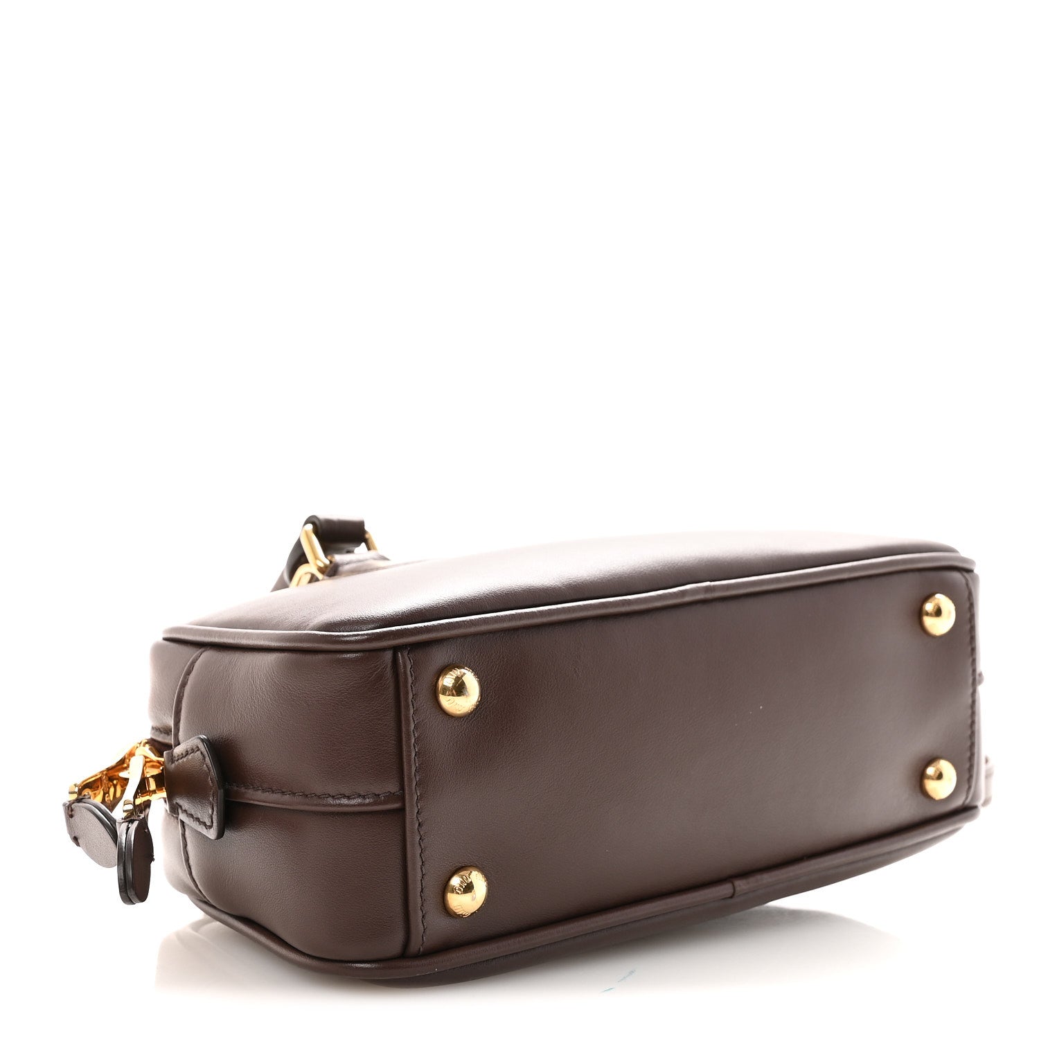 Miu Miu Calfskin Mini Arcadie Top Handle Bag Briarwood 4 of 9