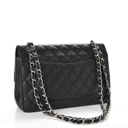 Chanel Caviar Quilted Jumbo Double Flap Black 3 of 11