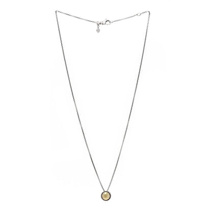 David Yurman Sterling Silver 18K Yellow Gold 8mm Petite Chatelaine Pendant Necklace 3 of 5
