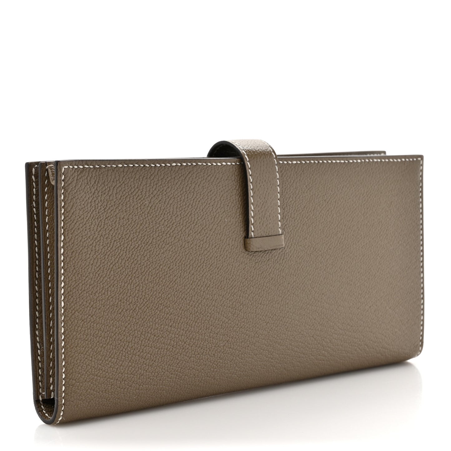 Chevre Mysore Bearn Gusset Wallet Etoupe