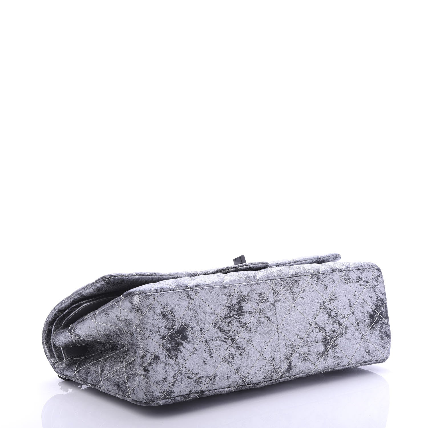 Chanel Metallic Caviar Quilted 2.55 Reissue 226 Flap Silver Black 4 of 10