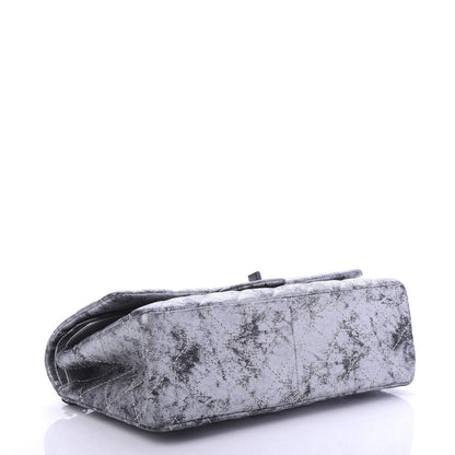 Chanel Metallic Caviar Quilted 2.55 Reissue 226 Flap Silver Black 4 of 10