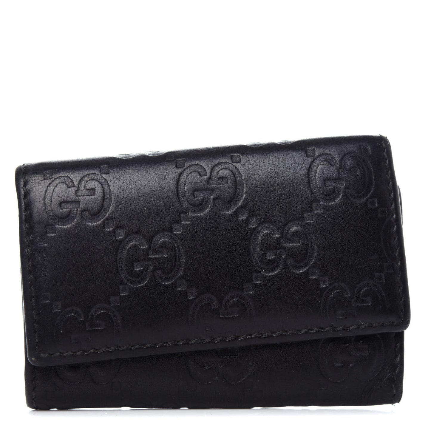 Guccissima 6 Key Holder Case Black