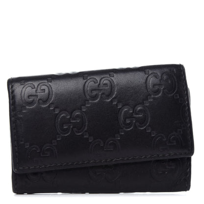 Gucci Guccissima 6 Key Holder Case Black 1 of 7