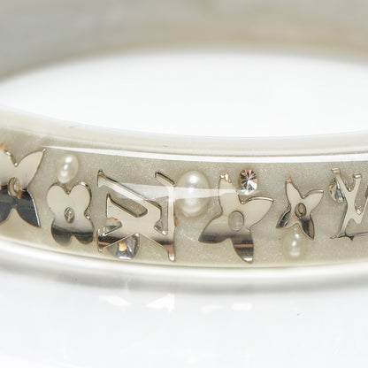 Louis Vuitton Resin Swarovski Pearl Medium Inclusion Bracelet PM Silver 4 of 4