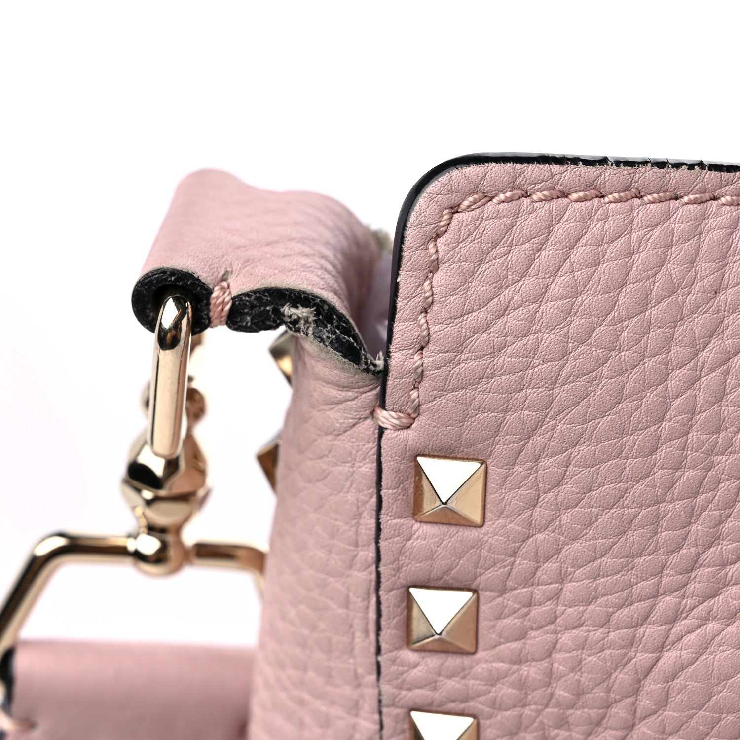 Valentino Garavani Pebbled Calfskin Small Rockstud Flip-Lock Messenger Bag Water Rose 13 of 16