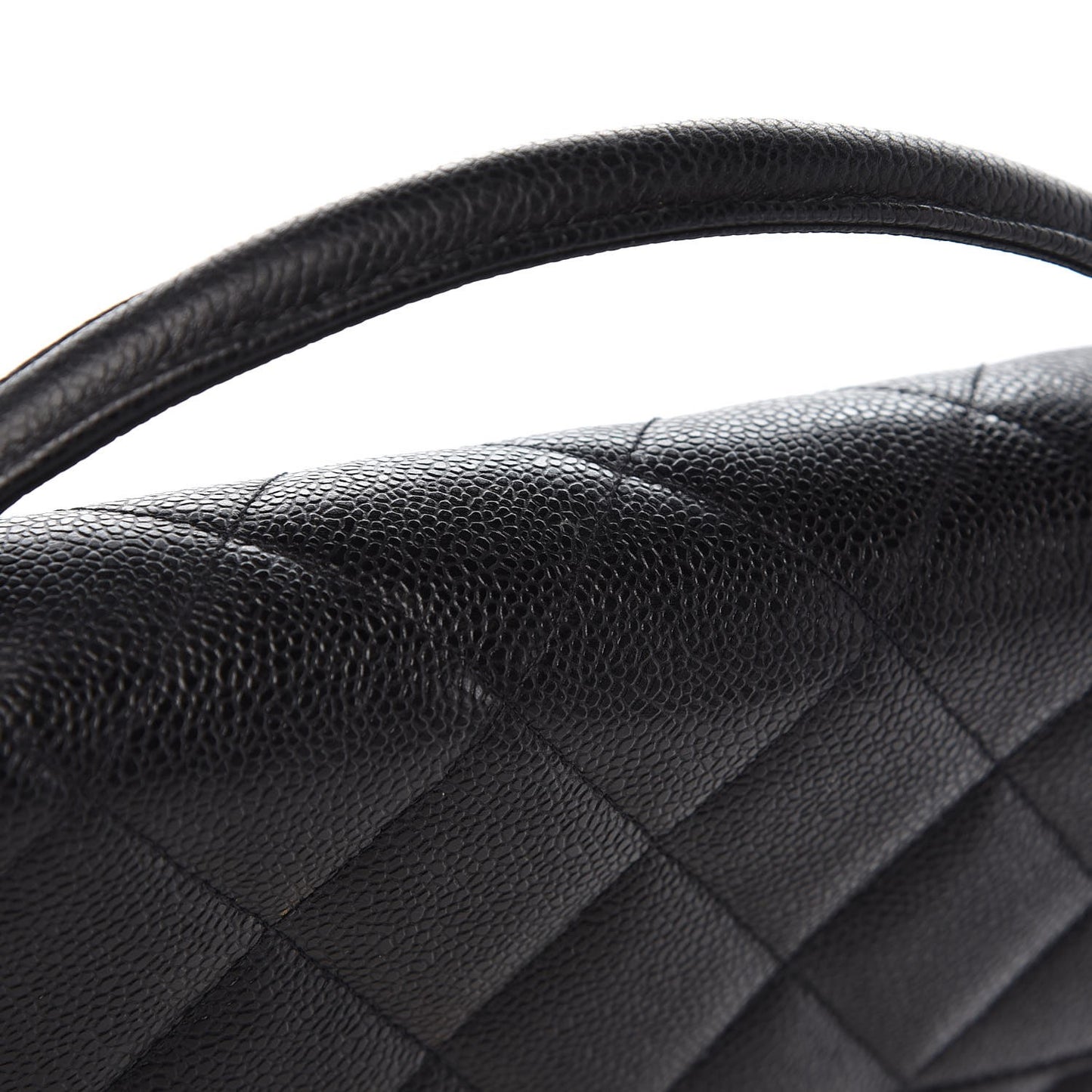 Caviar Quilted Briefcase Laptop Bag Black