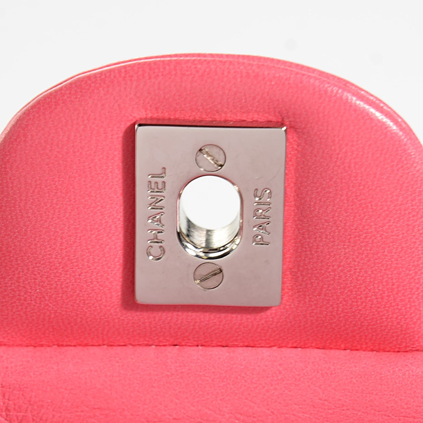Lambskin Quilted East West Flap Pink