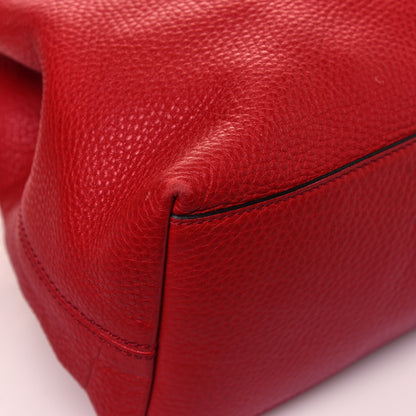 Gucci Pebbled Calfskin Medium Soho Chain Shoulder Bag Tabasco Red 9 of 12